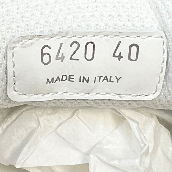 Prada Americas Cup Sneakers Women Bianco Argento Patent Leather Sneakers Size 40 - Picture 8 of 13